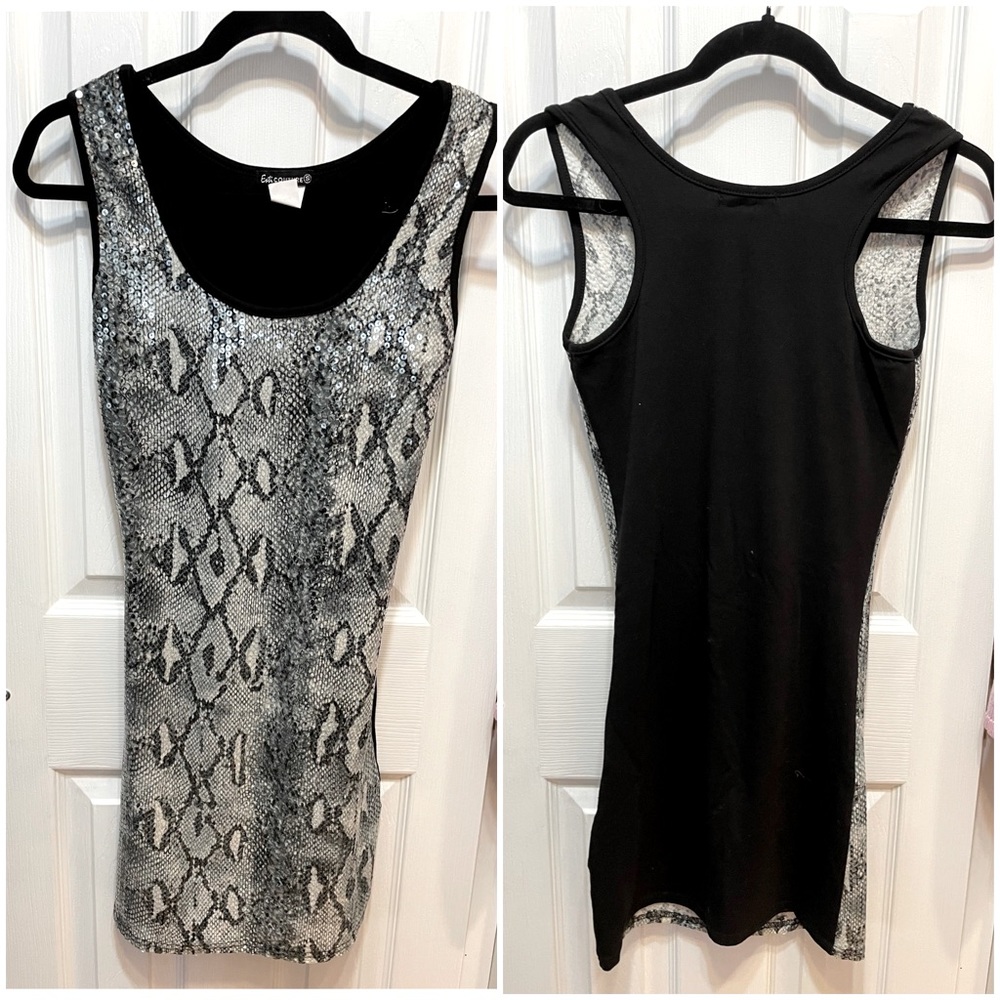 2/$15 Pretty be Sequin Snake Skin Pattern Party Dress
